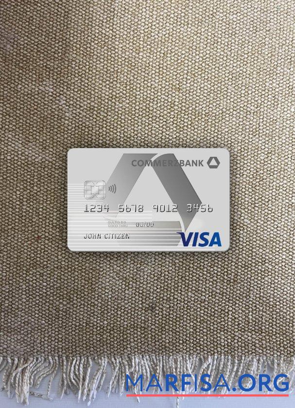 Blank Germany Commerzbank Visa Card photolook front example